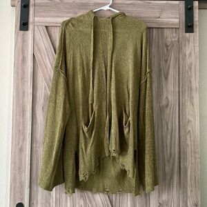 White birch size medium distressed hoodie